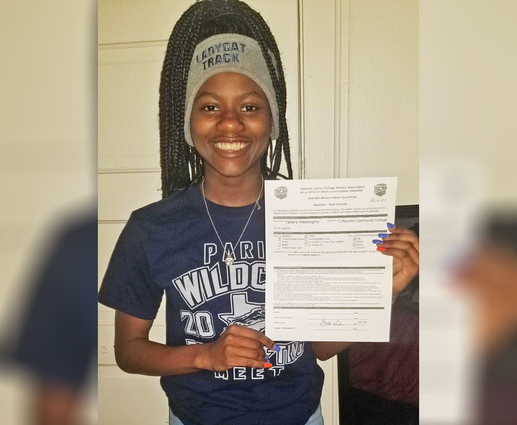 Paris High School student Tatiana Washington earns a track scholarship